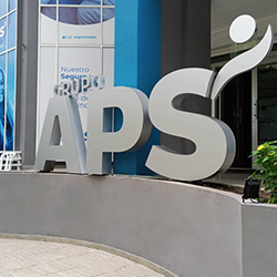 Letrero entrada APS